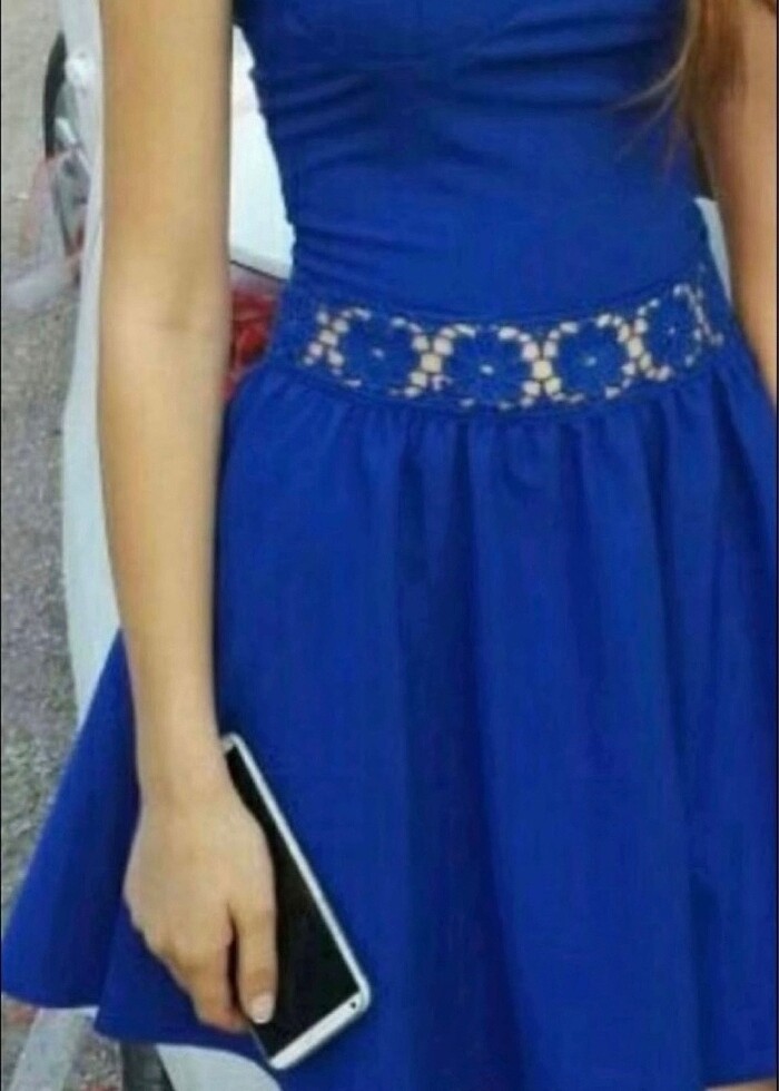 Straplez elbise - Görsel 4