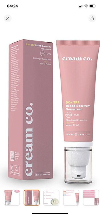 Cream co güneş kremi