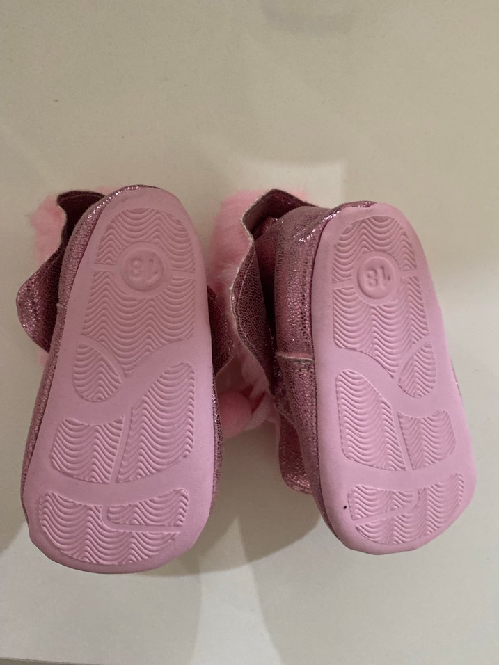 Kız Çocukları İçin Pembe Kürklü Sıcak ayakkabı - Görsel 5