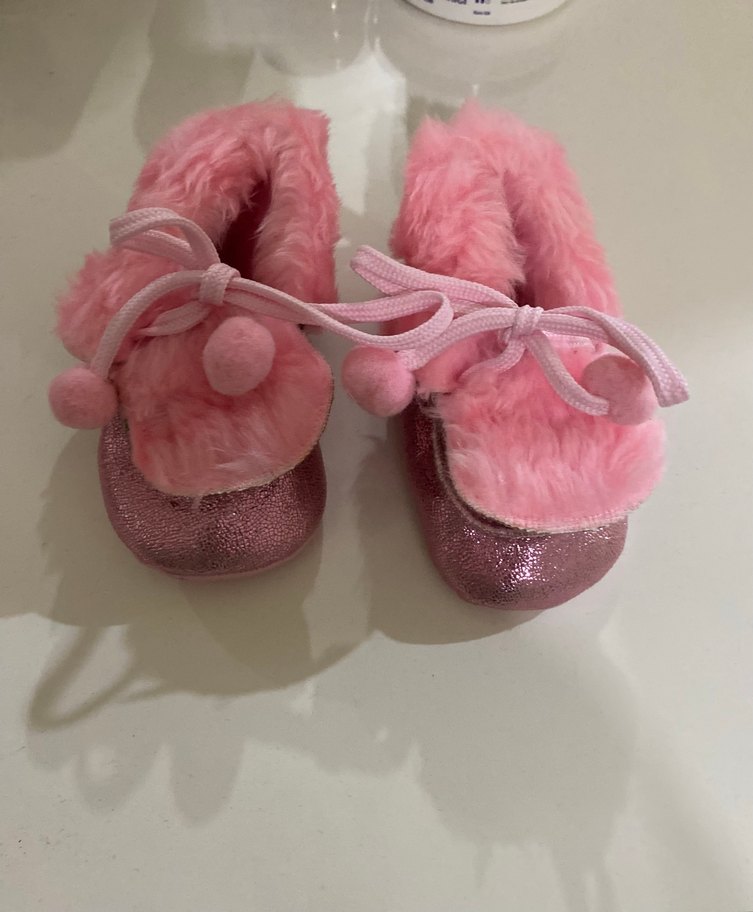 Kız Çocukları İçin Pembe Kürklü Sıcak ayakkabı - Görsel 4