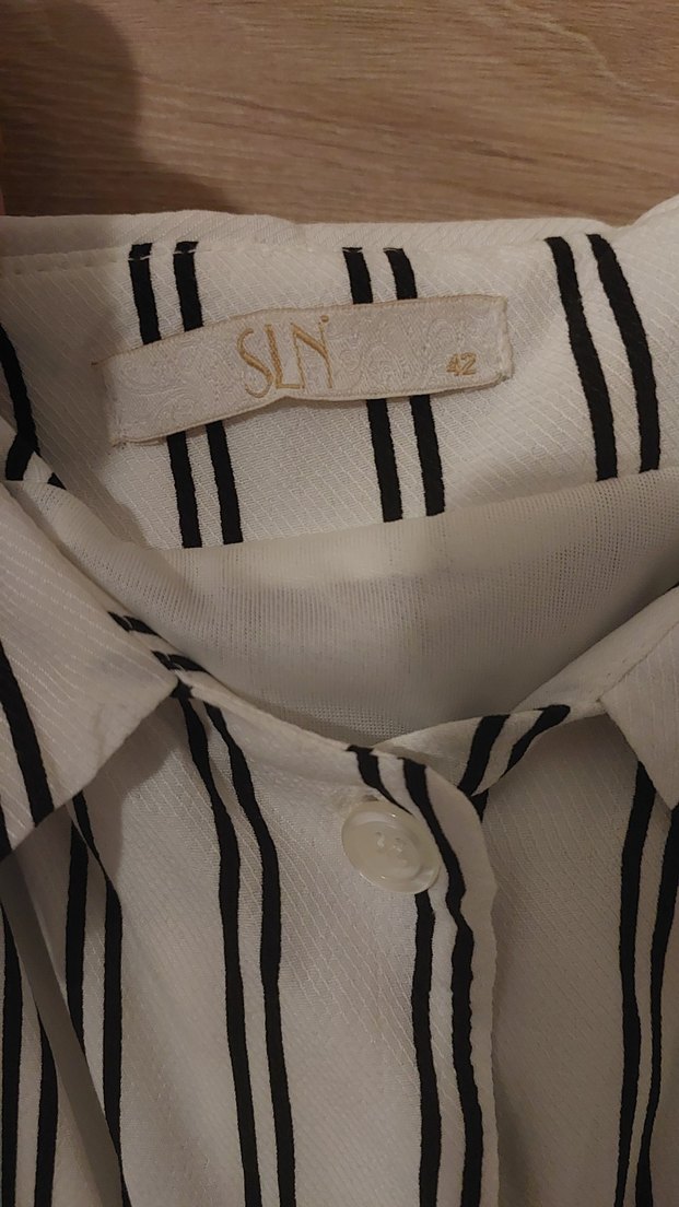 Çizgili Askılı Midi Elbise - Görsel 4