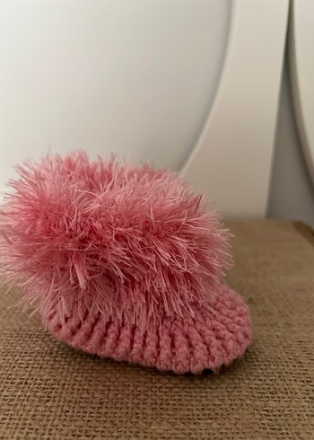 Pembe Örgü Kız Bebek Pandufu - Görsel 2