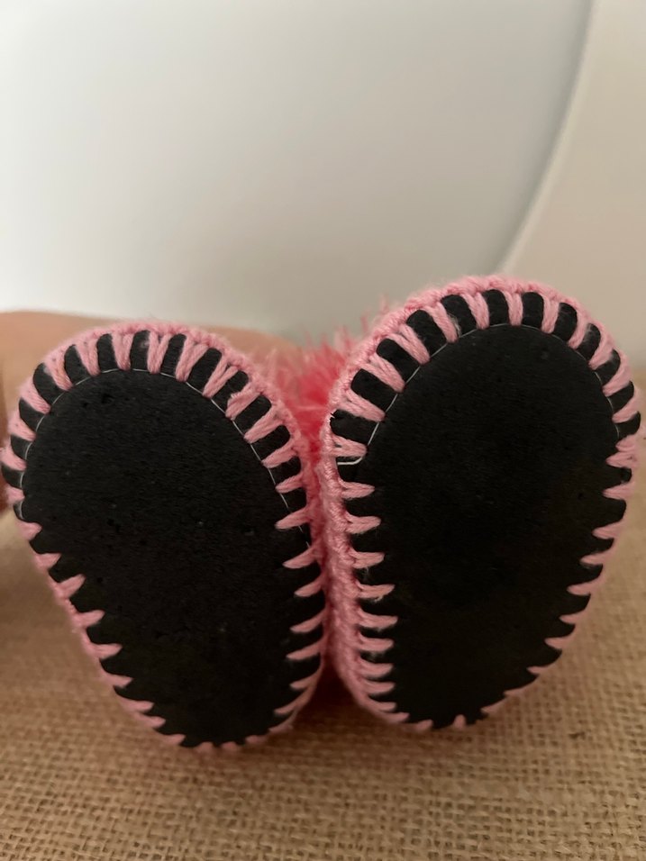 Pembe Örgü Kız Bebek Pandufu - Görsel 3