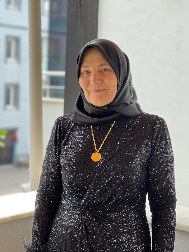 Kürk Detaylı Siyah Uzun Abiye Elbise - Görsel 3