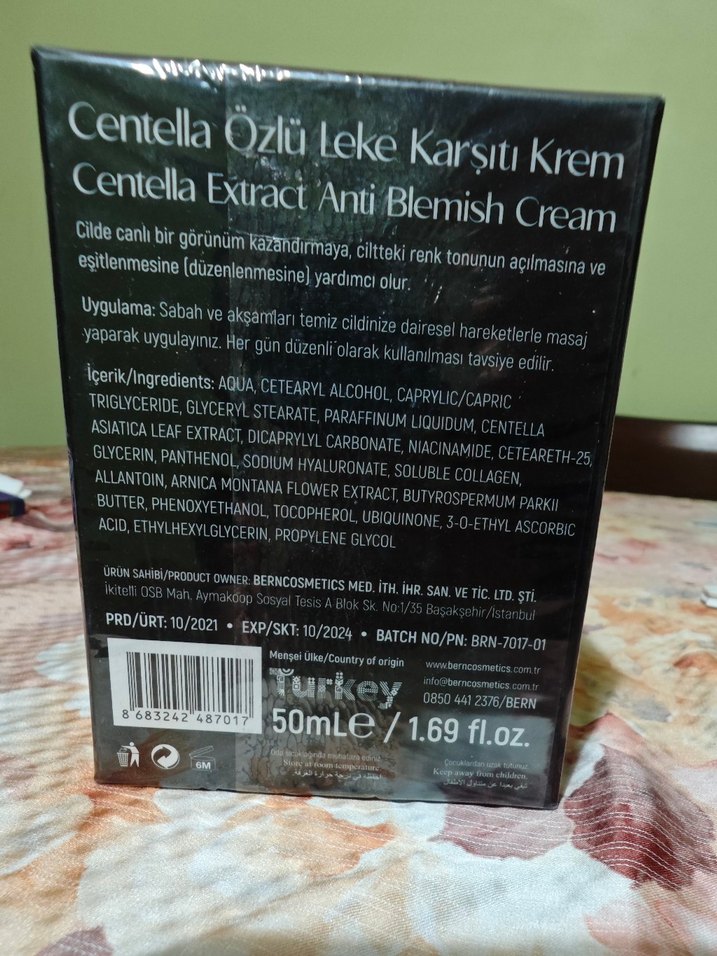 Bern Centella Özlü Leke Karşıtı Krem - Görsel 3