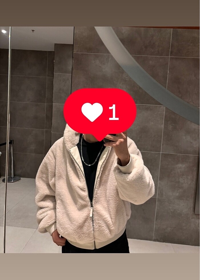 Bershka peluş ceket - Görsel 2