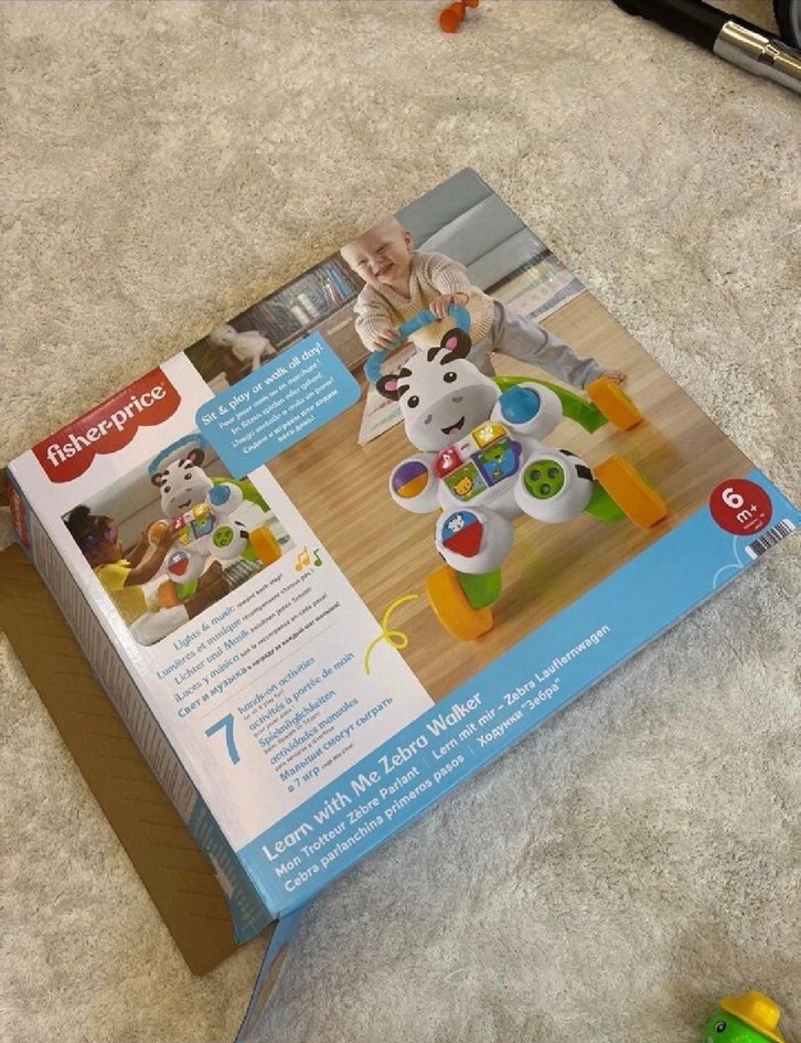 Renkli Zebra Desenli Bebek Yürüteci - Görsel 3