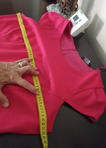 Pembe Midi Kadın Ofis Elbisesi - Görsel 5