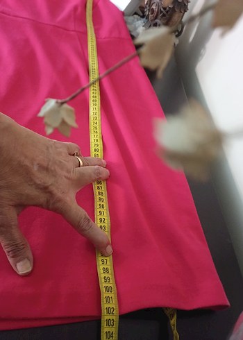 Pembe Midi Kadın Ofis Elbisesi - Görsel 8