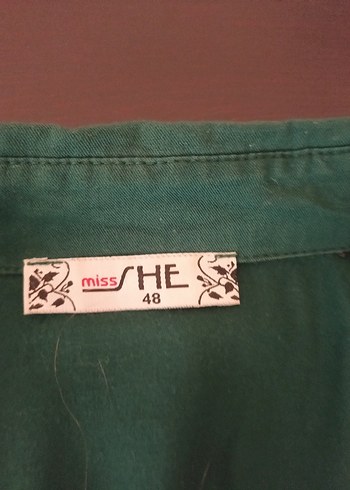 Düğmeli, Yeşil, Uzun Kollu Kadın Gömlek - Görsel 6