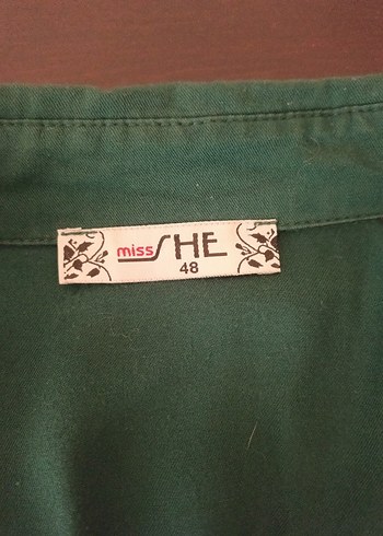 Düğmeli, Yeşil, Uzun Kollu Kadın Gömlek - Görsel 7