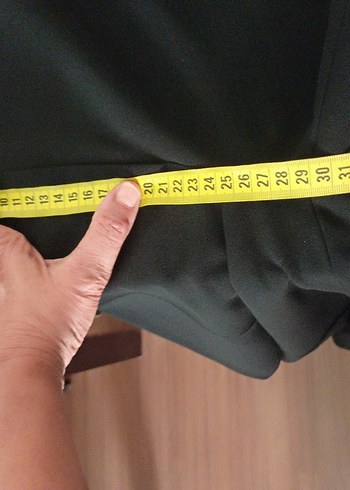 Siyah Kadın Kumaş Pantolon, Normal Kesim, Midi Boy - Görsel 9