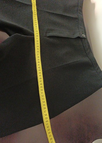 Siyah Kadın Kumaş Pantolon, Normal Kesim, Midi Boy - Görsel 5