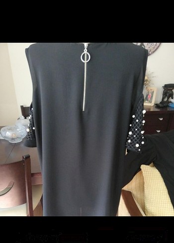 Boncuk Detaylı Siyah Bluz - Görsel 6