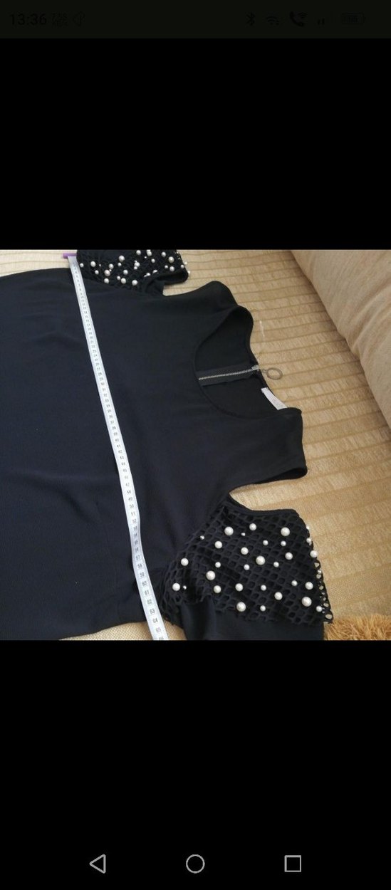 Boncuk Detaylı Siyah  Bluz - Görsel 5