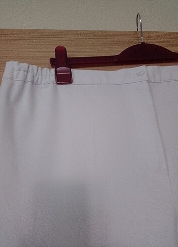 48 Beden Kumaş beyaz pantolon