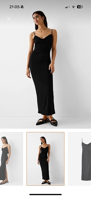 Bershka Siyah elbise