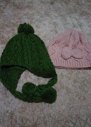Pembe Örgü Çocuk Bere