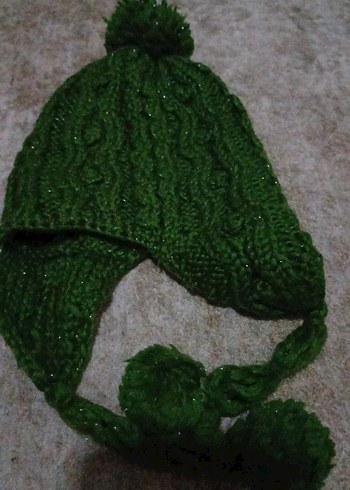 5-8 Yaş, 22 cm Beden Pembe Örgü Çocuk Bere