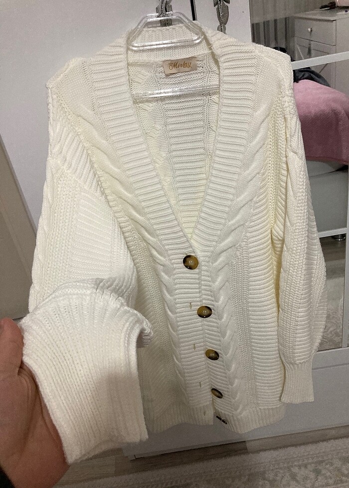 Sıfır Ekru Hırka - Görsel 2