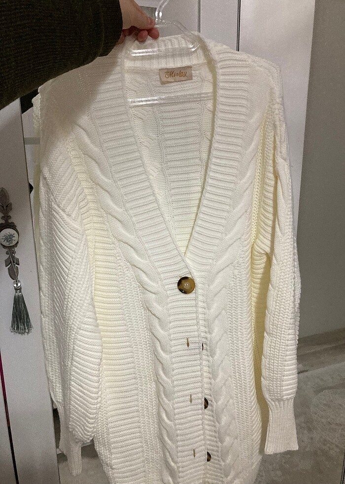 Sıfır Ekru Hırka - Görsel 5