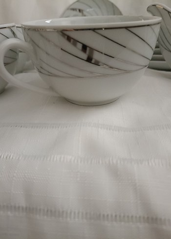 gri çizgili çay nescafe takımı - Görsel 4