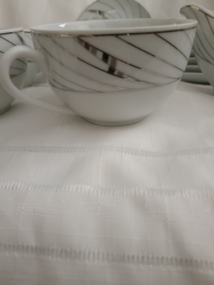 gri çizgili çay nescafe takımı - Görsel 4