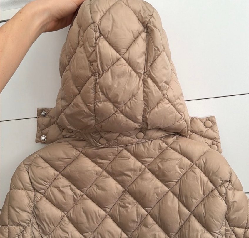 Bej Kapitone Kadın Mont Fermuarlı - Görsel 3