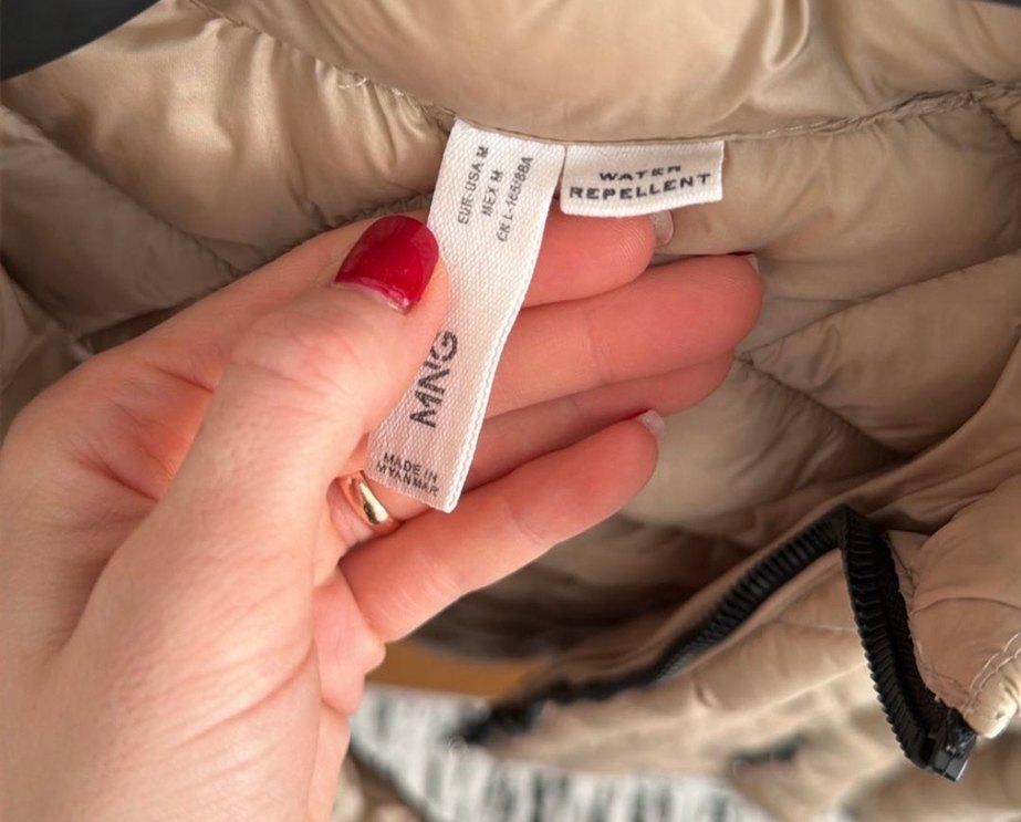 Bej Kapitone Kadın Mont Fermuarlı - Görsel 2