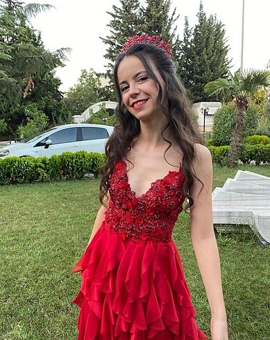 Alfabeta Kırmızı kına elbisesi