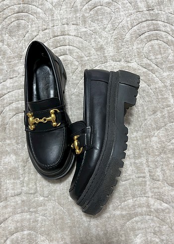 Diğer Klasik Siyah Kadın Loafer Ayakkabı
