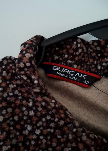 Kahverengi Uzun Rahat Kesim elbise kışlık - Görsel 3