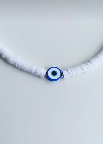 Beyaz Boncuklu Bohem Midi Kolye - Görsel 3