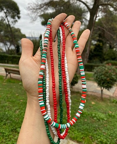 Beden 4 lü Fimo ve Boncuk kolye