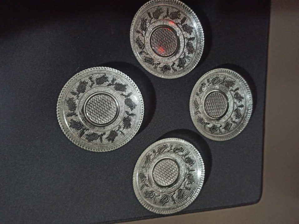 Çay Tabağı Lale Desenli 4 adet fiyatıdır - Görsel 5