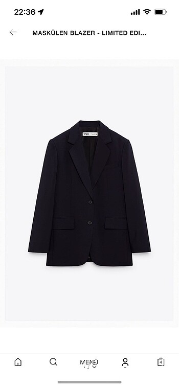 ZARA ÖASKÜLEN TARZ BLAZER LİMİTED SERİSİ