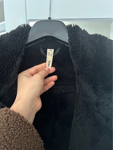 xs Beden siyah Renk MANGO DERİ BİKER MONT