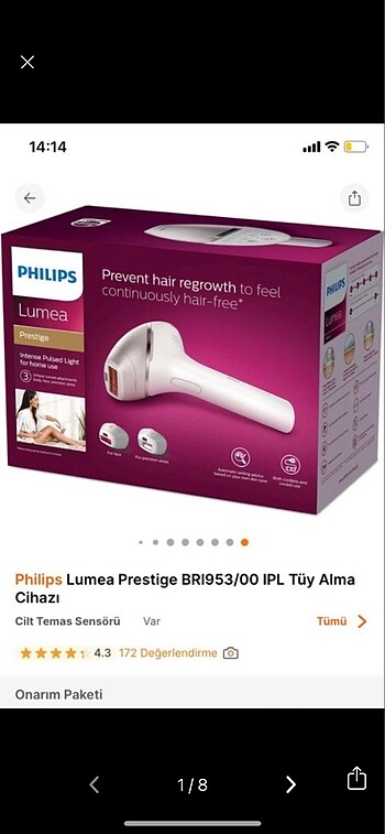 Philips lumea prestige