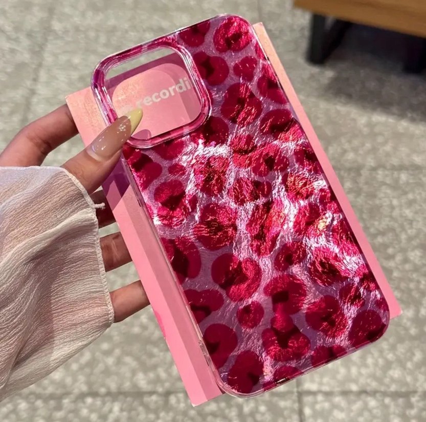 Parlak Pembe Bohem Telefon Kılıfı İphone - Görsel 2