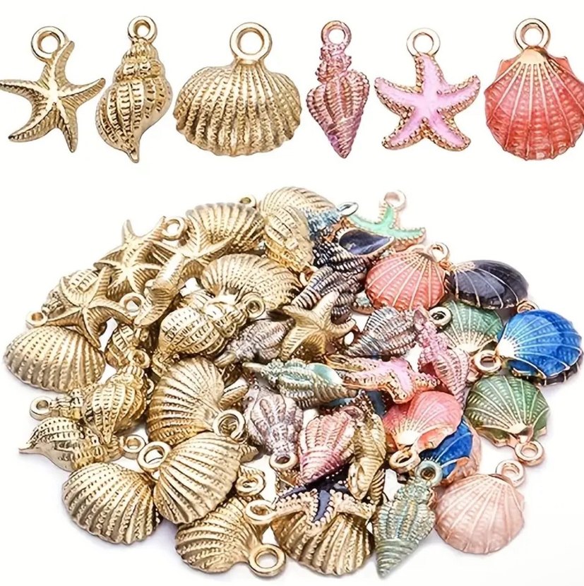 Deniz Temalı Çok Renkli Kadın Charm Seti 5li satılır - Görsel 3