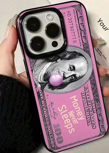 Pembe Dolar Temalı Telefon Kılıfı - Görsel 2