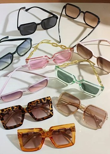 Şeffaf Renkli Kadın Güneş Gözlükleri - Görsel 3