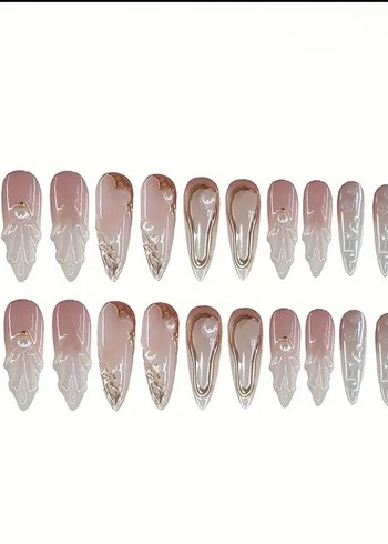 Parlak Beyaz Takma Tırnak 24lü - Görsel 2