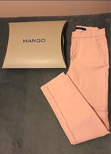 Mango Mango likralı 34 beden pembe pantolon