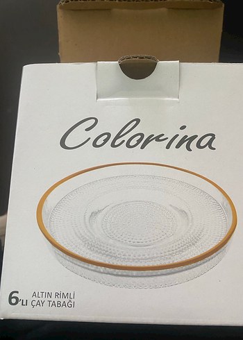 Zara Home Altın Kenarlı İşlemeli Çay Tabağı