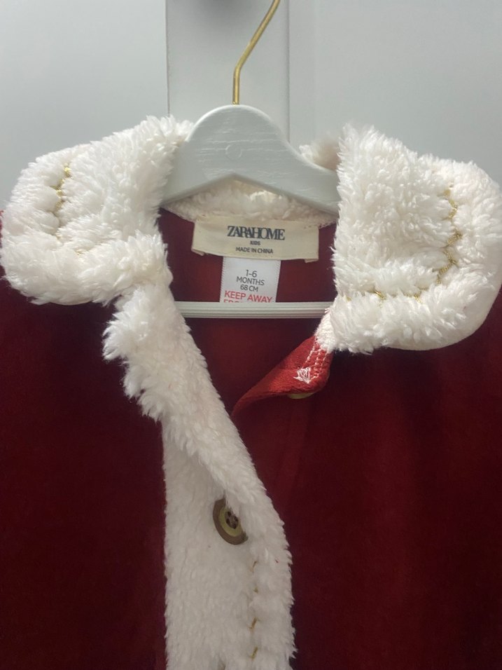 Bordo Bebek Polar Tulumu Düğmeli - Görsel 3