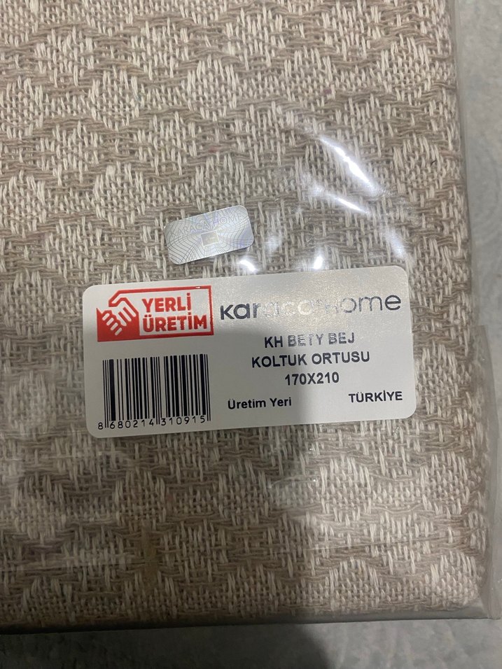 Bej Baskılı Modern Koltuk Örtüsü - Görsel 3