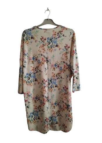 Bohem Uzun Kollu Çiçek Desenli Kadın Tunik - Görsel 2