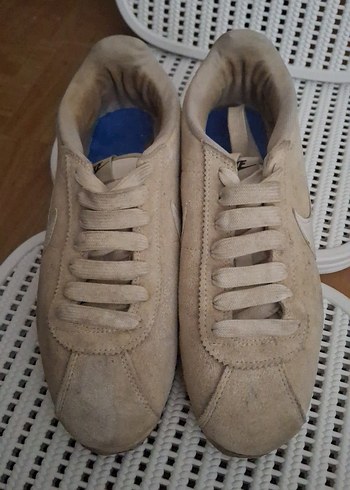 Beyaz Süet Kadın Spor Ayakkabı - Görsel 6