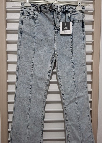 Diğer Kadın Gri Regular Fit Midi Denim Pantolon